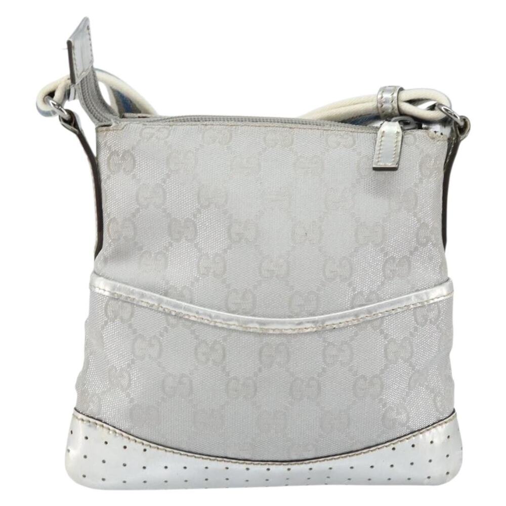 Gucci GG Canvas Shoulder Bag Silver